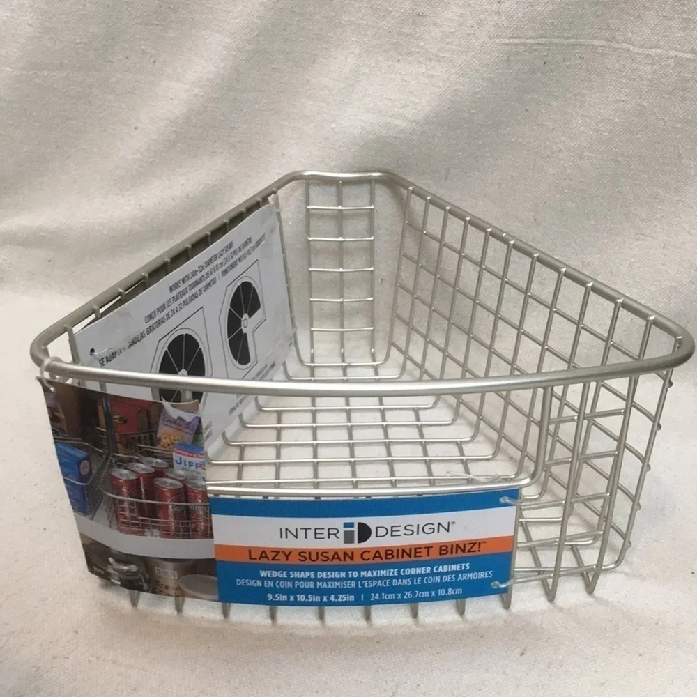 Inter design Lazy Susan Cabinet Bin wire basket